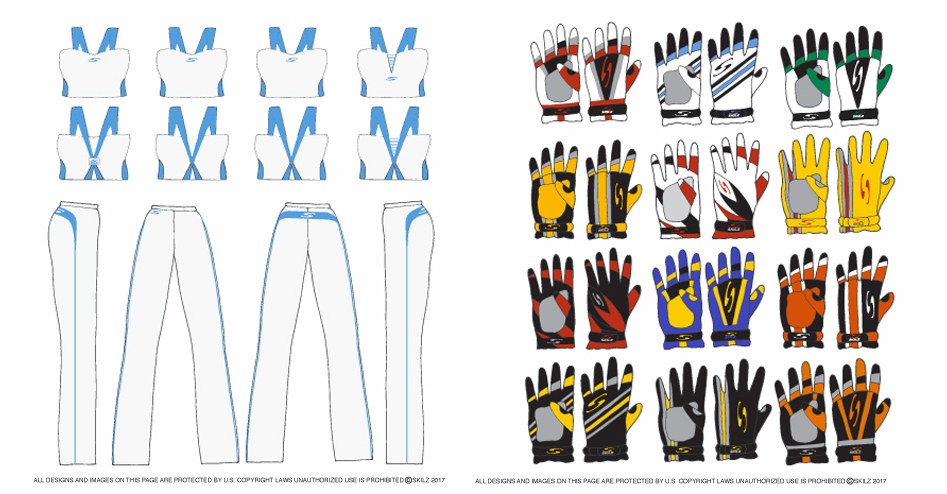 SKILZ sports apparel color study