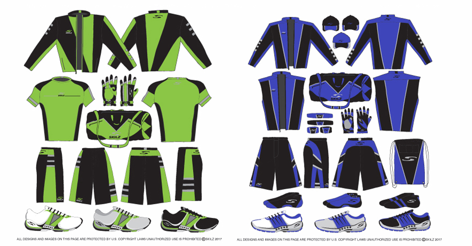 SKILZ apparel color and silhouette study